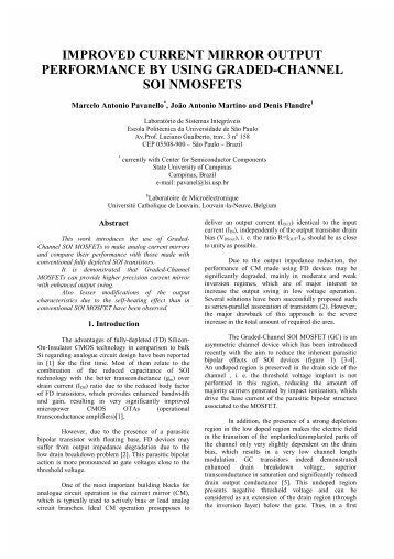 improved current mirror output performance by using ... - LSI - USP