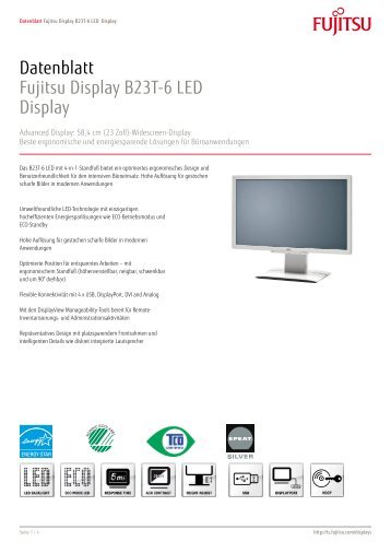 Datenblatt zum Fujitsu B 23 T-6 (LED - Rechenzentrum