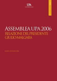 Relazione di Giulio Malgara, presidente Upa (.pdf 160 kb) - Prima ...