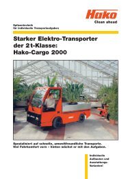 Prospekt Hako Transportlogistik Cargo 2000