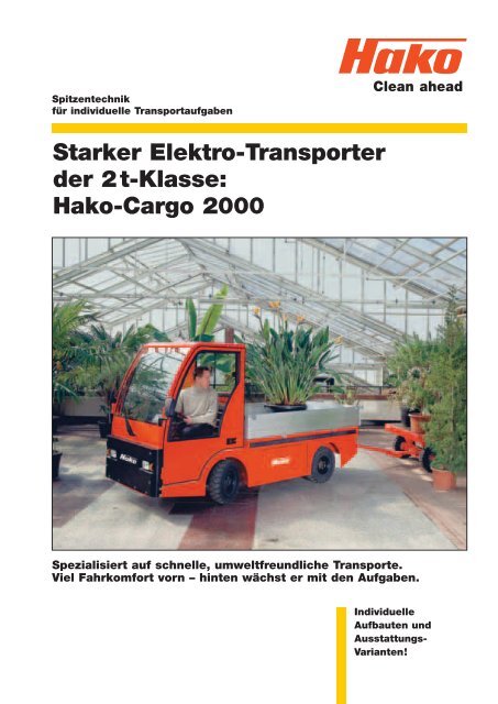 Prospekt Hako Transportlogistik Cargo 2000