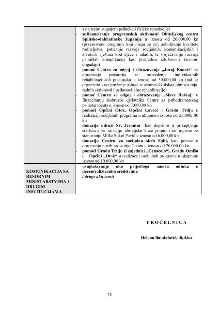 2. IzvjeÅ¡Äe o radu Å½upana Splitsko-dalmatinske Å¾upanije za ...