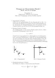 ¨Ubungen zur Theoretischen Physik I