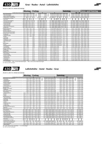 FahrplÃ¤ne Watzke 430 - SacrÃ© Coeur Graz