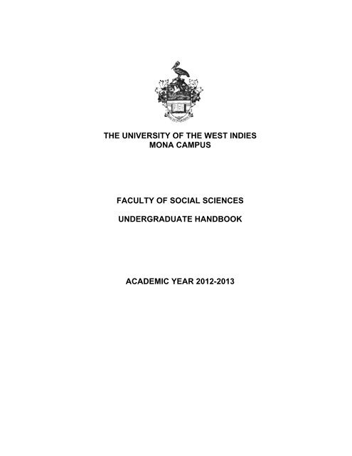 THE UNIVERSITY OF THE WEST INDIES MONA ... - Uwi.edu