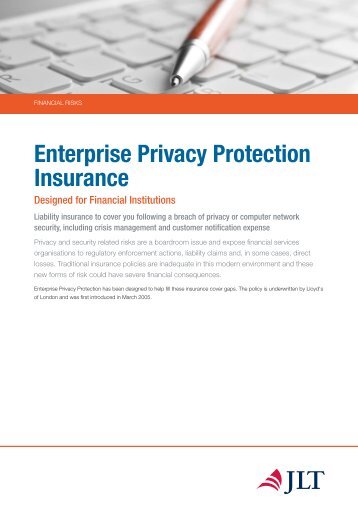 Enterprise privacy protection insurance - JLT