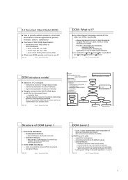 DOM: What is it? DOM structure model Structure of DOM Level 1 ...