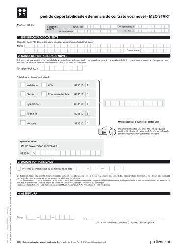 pedido de portabilidade e denÃƒÂºncia do contrato voz mÃƒÂ³vel Ã¢Â€Â“ MEO 8 ...