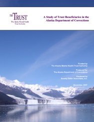 A Study of Trust Beneficiaries in the Alaska Department of Corrections