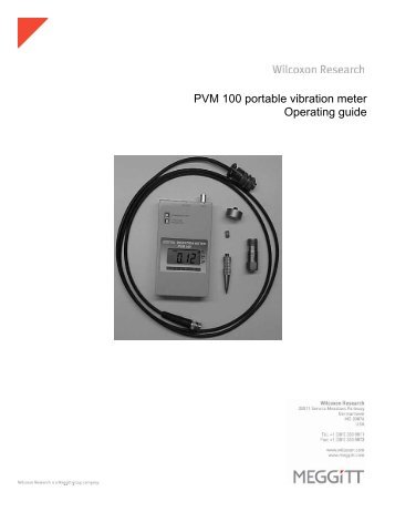 PVM 100 portable vibration meter Operating guide - Wilcoxon ...