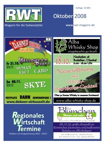 Oktober - RWT - Magazin für die Südwestpfalz