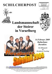 Schilcherpost Ausgabe 1_2009 - Landsmannschaft der Steirer in ...