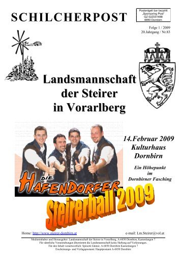 Schilcherpost Ausgabe 1_2009 - Landsmannschaft der Steirer in ...