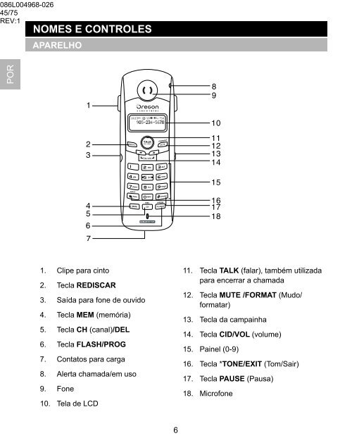 OS5851L-BR Manual de Instruções Modelo ... - Oregon Scientific