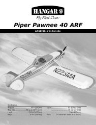 P-40 Warhawk 300 ARF E-Flite EFL6081 Canopy Hatch