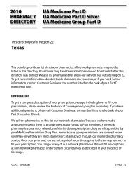 TX - United American Insurance Company