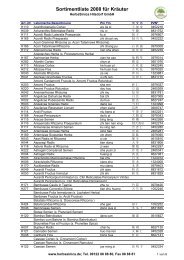 Sortimentliste 2008 fÃ¼r KrÃ¤uter - HerbaSinica Hilsdorf GmbH