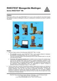 Rheometer RHEOTESTÂ® RN 4.1 - Rheotest MessgerÃ¤te Medingen ...