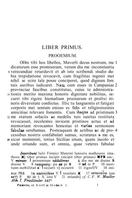 Iulii Firmici Materni Matheseos libri VIII - Hellenistic Astrology