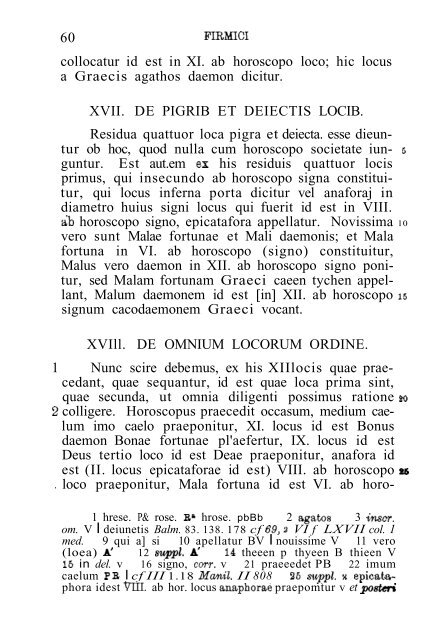 Iulii Firmici Materni Matheseos libri VIII - Hellenistic Astrology