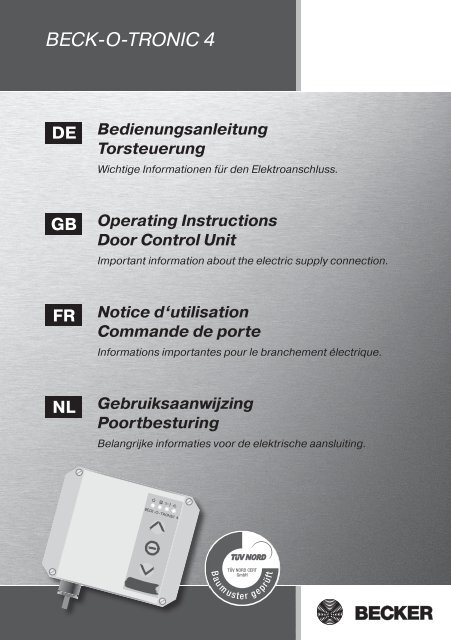 BECK-O-TRONIC 4 - Becker Antriebe GmbH