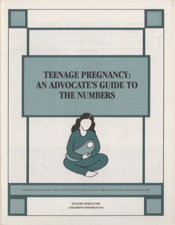 TEENAGE PREGNANCY: AN ADVOCATE'S GUIDE TO