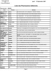 Liste des Pharmaciens AdhÃ©rents - Cnam.visadb.com
