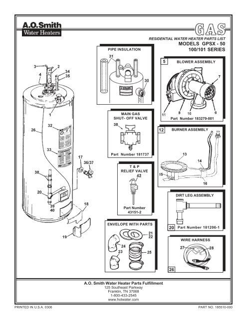 GPSX 50 - AO Smith Water Heaters