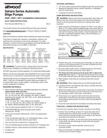 Sahara Series Automatic Bilge Pumps - Attwood