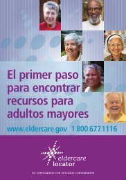 El primer paso para encontrar recursos para ... - Eldercare Locator