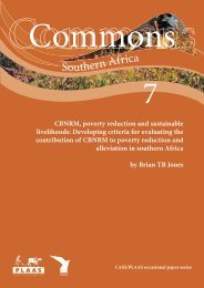 CBNRM, Poverty reduction and sustainable livelihoods: Developing ...