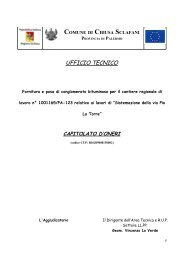 UFFICIO TECNICO - Comune di Chiusa Sclafani