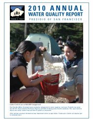 Water Quality Report - 2010 - Presidio Trust