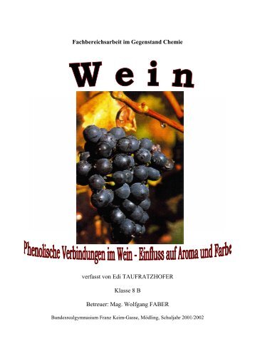 Phenolische Verbindungen im Wein