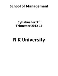 Trimester - 3 - RK University