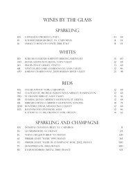 Wine Menu - Gaylord Hotels