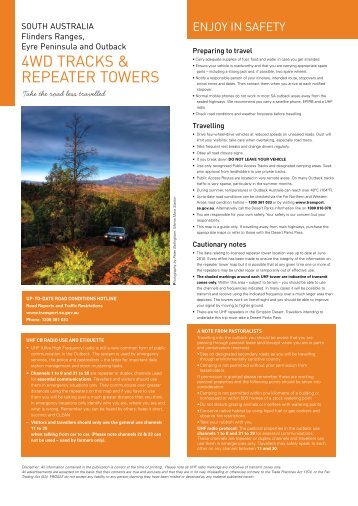 4WD Tracks & Repeater Towers brochure - South Australia