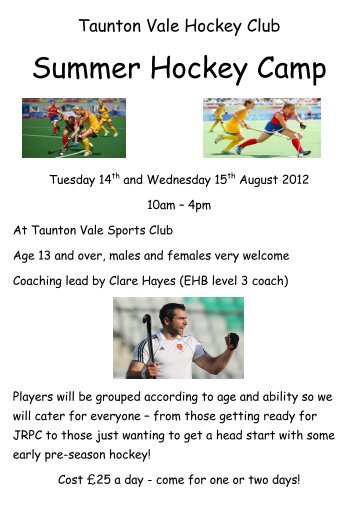 Summer Hockey Camp - Zing Somerset