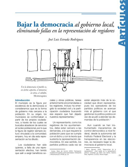 Bajar la democracia al gobierno local,