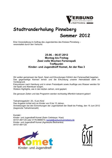 siehe Angebot Nr. 21 - Stadt Pinneberg