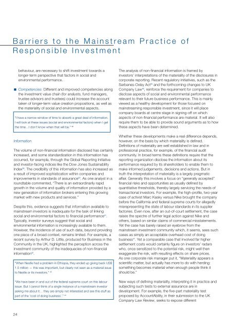 Mainstreaming Responsible Investment - AccountAbility