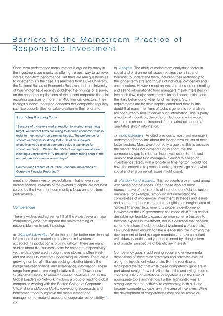 Mainstreaming Responsible Investment - AccountAbility