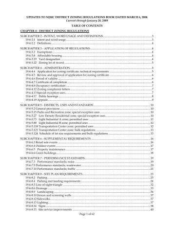 permitted uses - New Jersey Meadowlands Commission