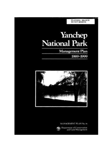 Yanchep National Park Management Plan 1989-1999