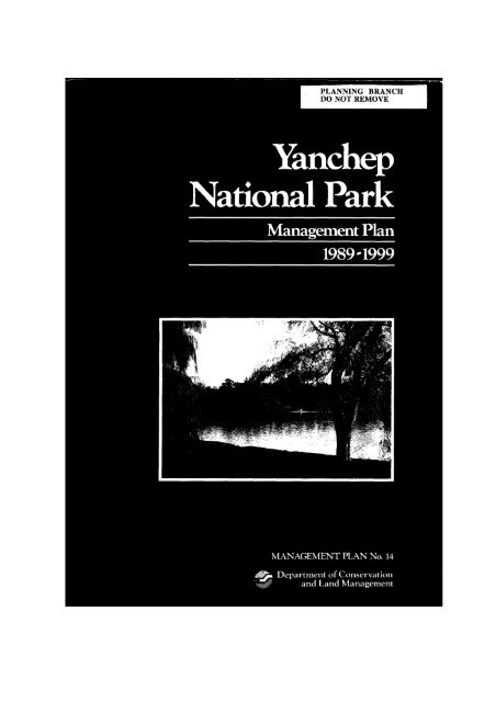 Yanchep National Park Management Plan 1989-1999