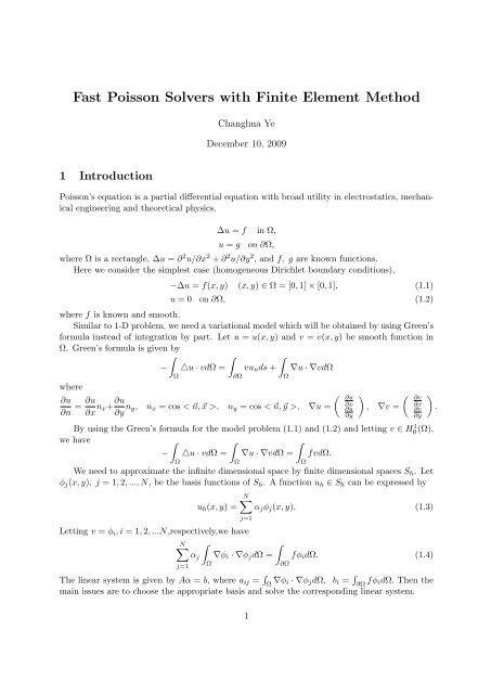 Fast Poisson Solvers With Finite Element Method