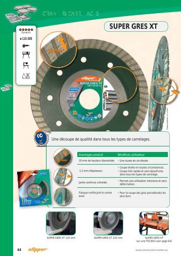 Disques diamant - Carrelage, granit & marbre - Norton Construction ...