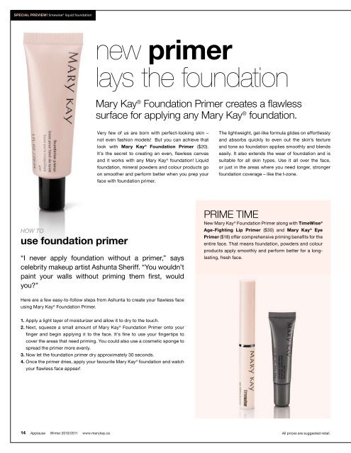 timewise® foundation get primed for our biggest launch ... - Pink Truth