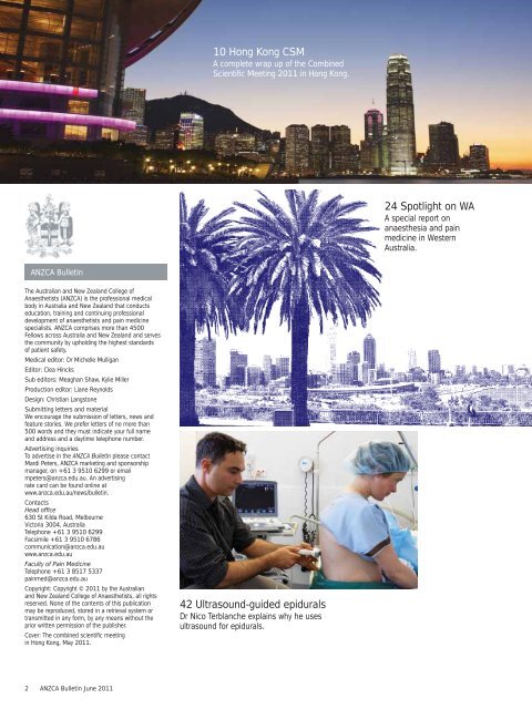 ANZCA Bulletin June 2011 - Australian and New Zealand College of ...