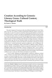 Creation According to Genesis: Literary Genre ... - Calvin College